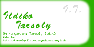 ildiko tarsoly business card