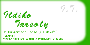 ildiko tarsoly business card